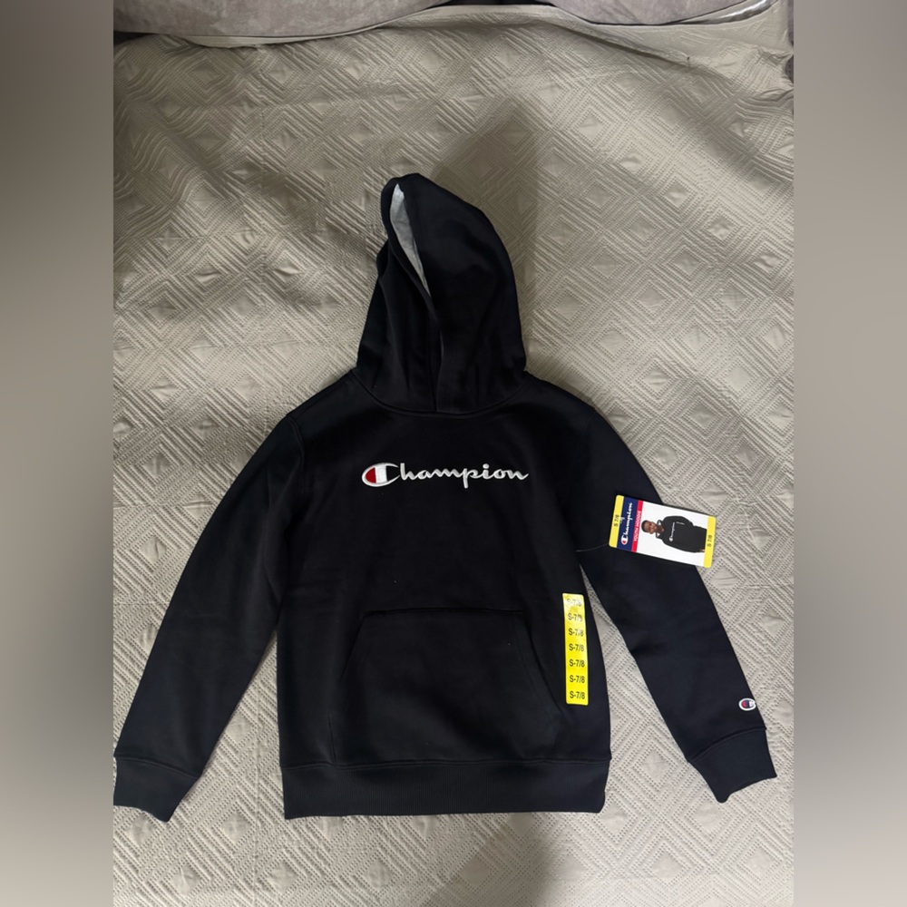 Kids Champion Black and Gray Hoodie 7/8
